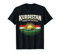 Kurdistan Where The Sun Rises Curdo Curdi Maglietta