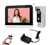 KurDunly 7 pollici Wireless WiFi Video Doorbell Intercom System Tuya Monitor interno con Pannello di Chiamata Della Porta Cablato Visione Notturna per Casa Villa