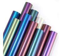 Kureny 10 pezzi Vinile Termoadesivo Camaleonte, Pellicola plotter camaleonte tessile, Vinile Termovinile per Tessuti 30 x 25 cm Camaleonte in Vinile per T-shirt, Altri Tessuti