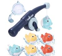 Kureny Giocattoli da Bagnetto per Bambini,Giocattoli da Piscina per Vasca Set,8 Pezzi Gioco di Pesca Magnetico,Giochi Bagnetto per Bambini 1 2 3 4 Anni