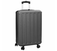 KUREOVDG Elegante borsa da viaggio rettangolare in plastica ABS con lucchetto, 34 x 23 x 55,5 cm, grigio scuro, robusto bagaglio da viaggio con molto spazio e design moderno per viaggi del fine