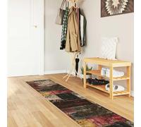 KUREOVDG Tappeto passatoia Marsa multicolore, 50 x 400 cm, in poliestere e | velluto di poliestere, base antiscivolo in PVC, lavabile in lavatrice, antirumore, per corridoio e camera da letto