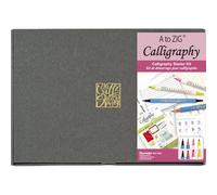 Kuretake A to ZIG - Kit di avvio per calligrafia, penne per calligrafia, con note di pratica e manuale, per più grandi, prodotto in Giappone