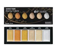 Kuretake GANSAI TAMBI - Set di 6 colori (Starry colors)