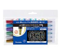 Kuretake - Set di 6 pennarelli ZIG Clean Color Dot Metallic