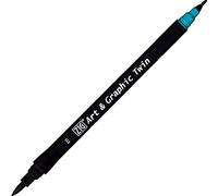 Kuretake ZIG Art and Graphic - Pennarello a punta doppia, 035, colore: Turchese