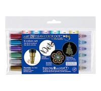 Kuretake ZIG Clean Color Dot Dual-Tip Markers 6/pkg-