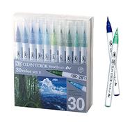 Kuretake ZIG CLEAN COLOR REAL BRUSH 30 COLORI SET B con punte a pennello flessibili, penne ad acquerello per pittura, disegno, calligrafia, Made in Japan, RB-6000AT/30VB
