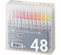 Kuretake ZIG Clean Color Real Brush 6,12,48,60,80, 90 (NUOVO) con penna nera