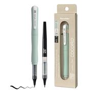 Kuretake ZIG Letter Pen COCOIRO Body with Black Ink Refill - Flessibile Extra Fine Brush Tip - Refillable Brush Pen for Calligraphy, Hand Lettering, Illustration - Made in Japan (HAZE BLUE, Black)