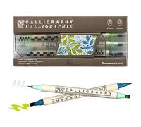 Kuretake Zig - Pennarello a doppia punta, realizzato in Giappone (kiwi menta)