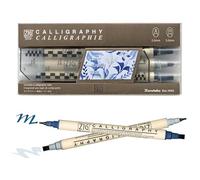 Kuretake Zig - Pennarello a doppia punta, realizzato in Giappone (Platinum Blur)