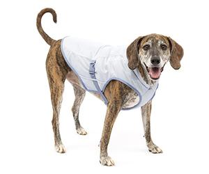 Kurgo Core Cooling - Gilet Estivo per Cani - Pensato per Climi Caldi con Tessuto a Raffreddamento Evaporativo, Compatibile con Pettorina e Dettagli Riflettenti - Grigio - Taglia L
