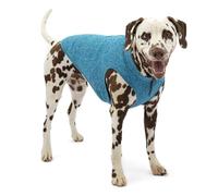 Kurgo Core, Maglia per cani, tutto l'anno, Gilet in pile per cani, Giacca per animali domestici a maglia, Fodera in pile, Leggero, Apertura con cerniera per pettorina, Collo regolabile, Blu erica, XL