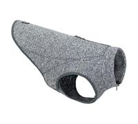 Kurgo Core, Maglia per Cani, Gilet in Pile per Cani, Giacca per Animali Domestici in Pile a Maglia, Fodera in Pile, Leggero, Apertura con Cerniera per Pettorina, Collo regolabile, Grigio, S