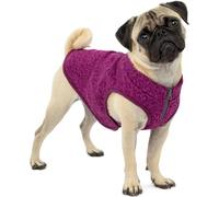 Kurgo Core, Maglia per Cani, Gilet in Pile per Cani, Giacca per Animali Domestici in Pile a Maglia, Fodera in Pile, Leggero, Apertura con Cerniera per Pettorina, Collo regolabile, Blu, S