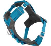 Kurgo Journey Air - Pettorina per Cani Attivi con Torace Imbottito, Tessuto Ripstop Leggero e Rete Traspirante, Dettagli Riflettenti e Maniglia Posteriore di Supporto - Blu - Taglia L