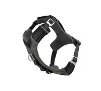 Kurgo Journey Air - Pettorina per Cani Attivi con Torace Imbottito, Tessuto Ripstop Leggero e Rete Traspirante, Dettagli Riflettenti e Maniglia Posteriore di Supporto - Nero - Taglia M