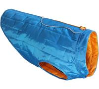 Kurgo Loft - Cappotto Reversibile per Cani, Resistente all'Acqua, Riflettente, Leggero, Compatibile con Imbracatura - Blu/Arancione, XL