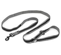 Kurgo Quantum Leash 2.0 - Guinzaglio Multifunzionale per Cani Utilizzabile a Mani Libere, Regolabile, con 6 Configurazioni in 1 per Corsa e Passeggiata - Nero