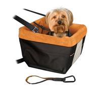Kurgo SkyBox - Seggiolino Auto per Cani, Trasportino Cane, Accessori per Cani, Include una Cintura Sicurezza - Nero/Arancione