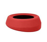 Kurgo Wander - Ciotola per Acqua da Viaggio per Cani - Bordo Antispruzzo in Silicone per Uso Alimentare con Forma Compatta a Cuneo - Lavabile in Lavastoviglie - Rosso Chili