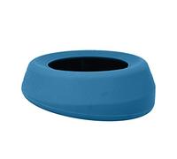 Kurgo Wander - Ciotola per Acqua da Viaggio per Cani - Bordo Antispruzzo in Silicone per Uso Alimentare con Forma Compatta a Cuneo - Lavabile in Lavastoviglie - Blu Costiero