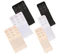 kurkip 6 Pezzi Allunga Reggiseno, Prolunga Reggiseno 3 file 2 ganci 3 ganci, Morbido Confortevole Prolunga Reggiseno Elastico, Estensore Ganci per Reggiseno da Donna (pelle, Bianco, Nero)