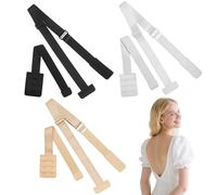 kurkip 6 pezzi di estensione del reggiseno, prolunga del reggiseno a 3 file 2 ganci a 3 ganci, gola di estensione di sostegno, morbido comfort elastico, adatto per le donne, Nero-bianco-colore carne