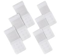 kurkip 6 pezzi di estensione del reggiseno, prolunga del reggiseno a 3 file 2 ganci a 3 ganci, gola di estensione di sostegno, morbido comfort elastico, adatto per le donne, bianco, Taglia Unica