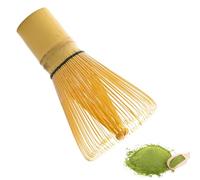 kurkip Frusta per tè Matcha in bambù naturale, frusta semi-fatta a mano per preparare e mescolare tè verde Matcha in bambù dorato Matcha frusta per tè verde Chasen