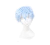 Kuroko no Basket Tetsuya Kuroko Parrucca Cosplay 30 cm Breve Azzurro Uomini Fibra resistente al calore Capelli Perucas Anime Costume Parrucche