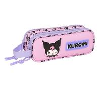 KUROMI - Astuccio doppio per bambini, ideale per scuola e ragazzi, comodo e versatile, qualità e resistenza, 21 x 6 x 8 cm