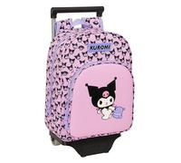 KUROMI - Zaino per bambini con carrello Safta 705, ideale per bambini di diverse età, comodo e versatile, qualità e resistenza, 26 x 11 x 34 cm
