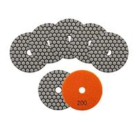 KURSTOL Dischi Lucidatura Diamantat - 7 Pezzi 100mm Tamponi Lucidatura Grana 200 per Marmo Granito Pietra Artificiale Quarzo