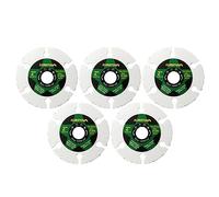 KURSTOL Disco Carburo per Legno - 50mm × 5 Dischi Taglio per Legno Gomma Plastica Pannello Gesso, con 10mm Arbor