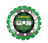 KURSTOL Disco da taglio per legno, 230 mm, di alta qualità, disco da taglio in metallo duro, 230 mm x 22,23 mm, taglio per tronchi, legno, gomma dura, plastica