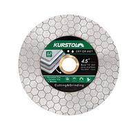 KURSTOL disco diamantato - 115mm Lama diamantata per piastrelle lama 22.23-15.8mm per tagliare e macinare piastrelle di ceramica porcellana granito