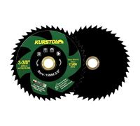 KURSTOL Disco Diamantato Circolari HSS - 2 piz 85MM Dischi Diamantati per Tagliare Legno 44T anbor 10mm per Rame Alluminio Lamiere di Metallo Plastica Legno