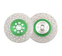 KURSTOL Disco Diamantato - Lama diamantata per taglio abrasivo 2 pezzi 4.5"/115mm X M14 Arbor, mola in granito per smussare modellare gres porcellanato, piastrelle, ceramica, granito, cemento