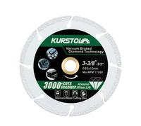 KURSTOL Disco Diamantato per Metalli - 85mm Diamantato Dischi Taglio per Tubo d'Acciaio, Ferro, Lamiera d'Acciaio Inossidabile, Foro 15mm, 15/10mm Rondella per Mini Sega Circolare