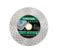 KURSTOL Disco Diamantato per Piastrelle - 125MM Dischi Diamantati Disco Diamantato Smerigliatrice Angelica 22.23-15.8mm per Tagliare Macinare di Ceramica Porcellanato Granito