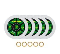 KURSTOL Disco Diamantato per Vetro - 5 pezzi 115mm Dischi Taglio per Vetro, giada, cristallo, bottiglia di vino, piastrella di ceramica, Alesaggio 22.23mm-15.875mm