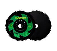 KURSTOL Disco HSS per Metallo - 75mm × 2 Dischi Taglio per Metallo Morbido Rame Alluminio Legno Plastica, con 10mm Arbor