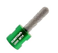 KURSTOL Fresa Diamantata - diametro 10 mmXM14 filettatura, per ingrandire la forma rotonda conica, foro esistente di porcellana, ceramica dura, granito, marmo tondo