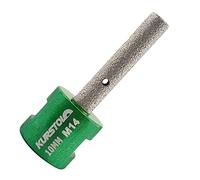 KURSTOL Fresa Diamantata - diametro 10 mmXM14 filettatura , per ingrandire la forma rotonda conica, foro esistente di porcellana, ceramica dura, granito, marmo piatto