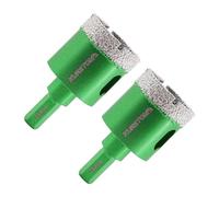 KURSTOL Punta per Trapano Diamantata - 2 pezzi 35MM Fresa Diamantata Frese per Piastrelle Gambo Esagonale per Porcellana Granito Piastrella Marmo Taglio a Secco