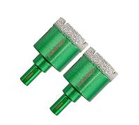 KURSTOL Punta per Trapano Diamantata - 2 pezzi 35MM Fresa Diamantata Frese per Piastrelle Gambo Triangolare per Porcellana Granito Piastrella Marmo Taglio a Secco