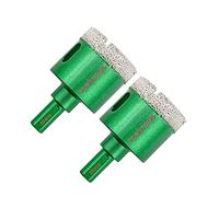 KURSTOL Punta per Trapano Diamantata - 2 pezzi 38MM Fresa Diamantata Frese per Piastrelle Gambo Triangolare per Porcellana Granito Piastrella Marmo Taglio a Secco