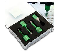 KURSTOL Punta per Trapano Diamantata Set - 3pz 6/8/10mm+20mm Fresa Diamantata M14 Filo per Porcellana Granito Piastrella Marmo Taglio a Secco Fresa Diamantato